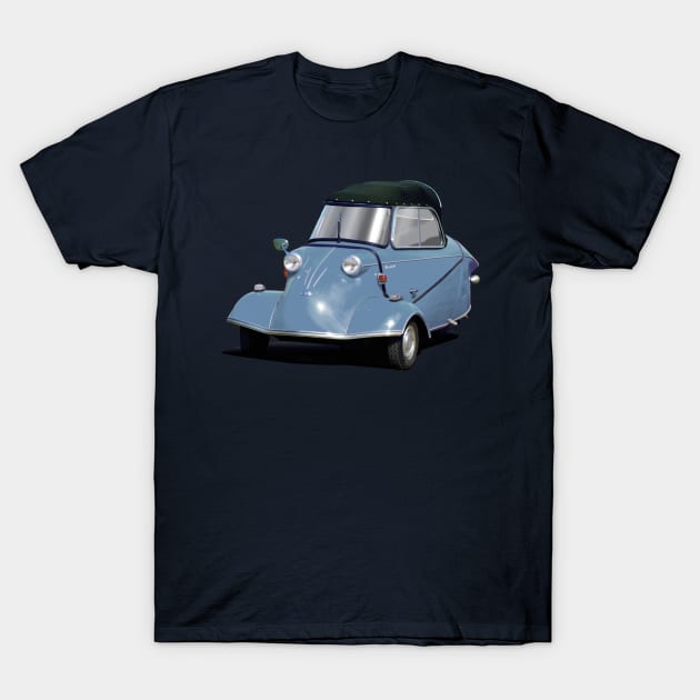 Messerschmitt bubble car in light blue T-Shirt by candcretro